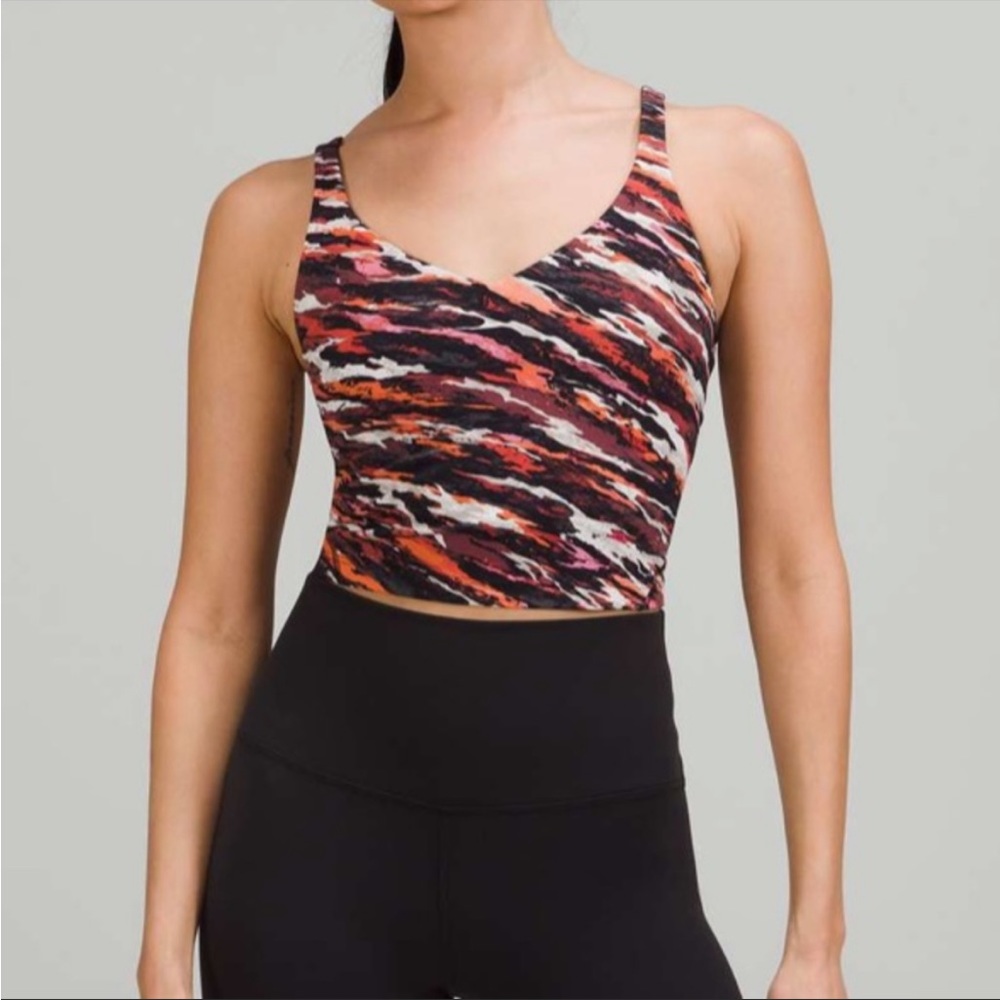 Limited edition Lulu Lunar New Year Align Tank Top Tiger Tide Smoky Red Multi
